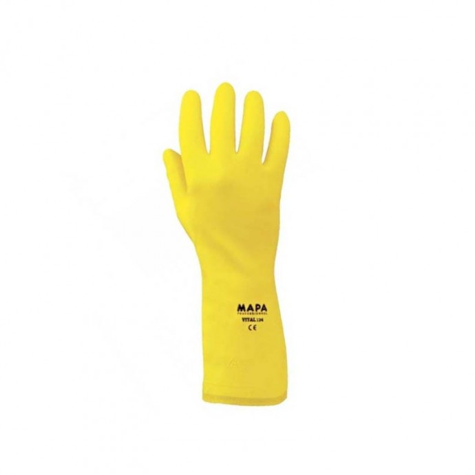 GUANTES LÁTEX NATURAL VITAL 124 PROTECCIÓN QUÍMICA  T-6-6 1/2