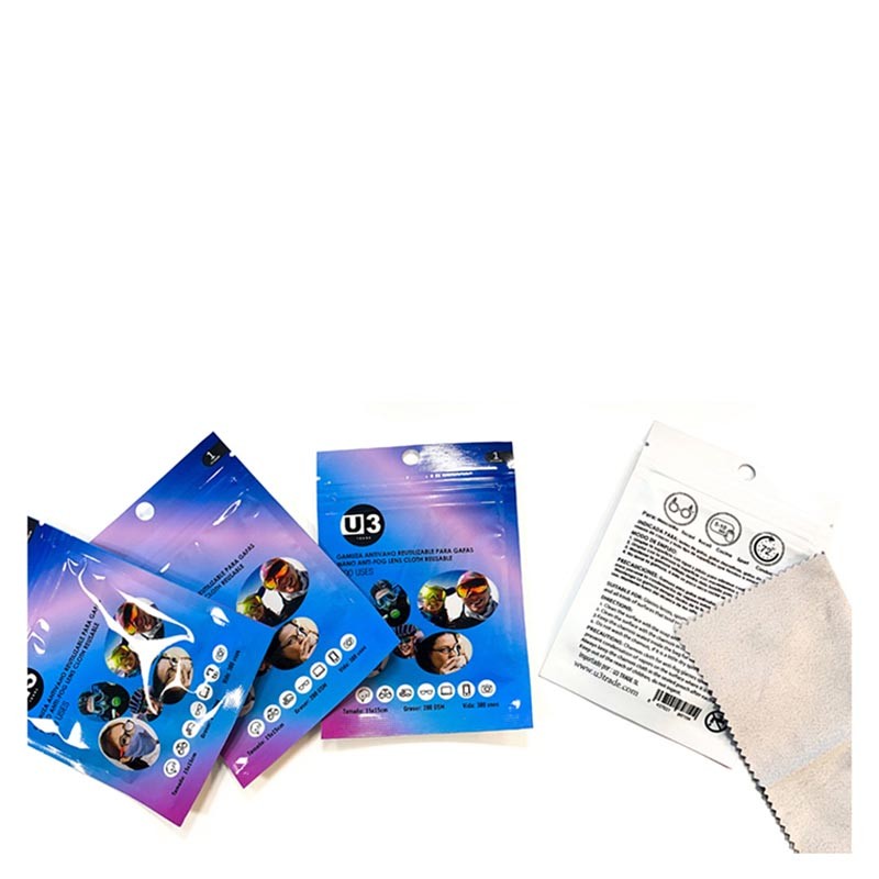 Gamuza Antivaho Para Gafas Modelo U3 Caja