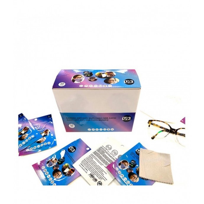 [305204/PQ] GAMUZA ANTIVAHO PARA GAFAS MODELO U3 (PAQUETE)