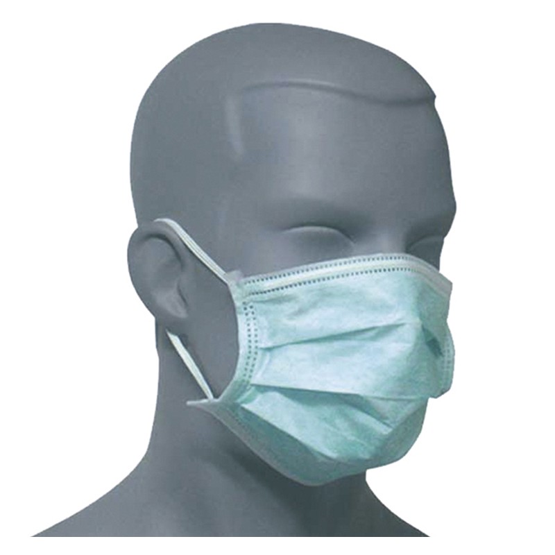 MASCARILLA HIGIÉNICA PP BLANCA DESECHABLE, PLANA 3 CAPAS , PINZA NASAL