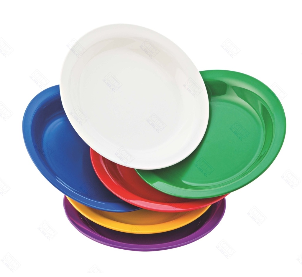 [105027GRN] PLATO LLANO CADETE DE POLICARBONATO VERDE