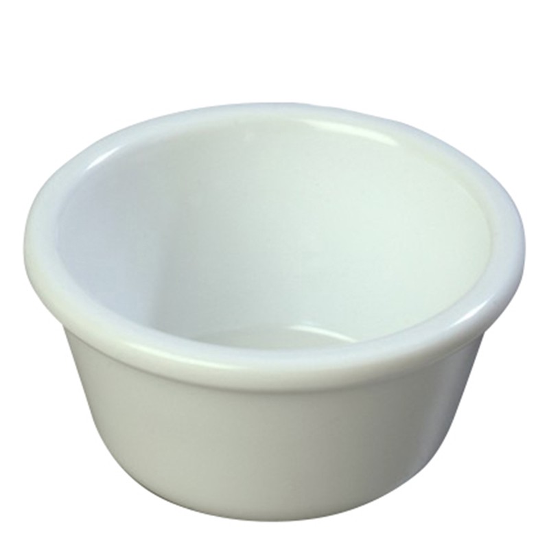 [S28002] Ramequín Redondo Liso Blanco 90 Ml