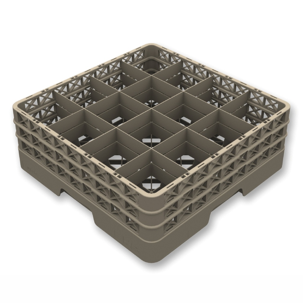 [PU5160E3] CESTA FLAP RACK ABIERTA 16 COMPARTIMENTOS + 3 EXTENSIONES