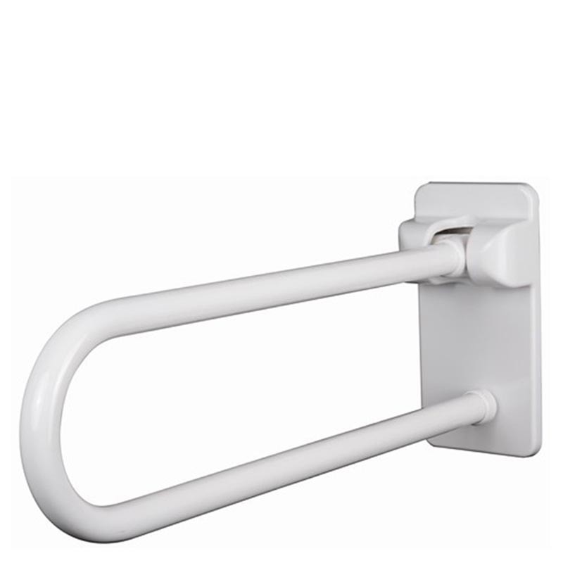 Asidero Abatible Con Placa Trasera 70 Cm  Blanco
