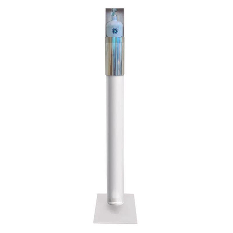 [405013WH] COLUMNA MECÁNICA EXPENDEDORA DE GEL HIDROALCOHÓLICO