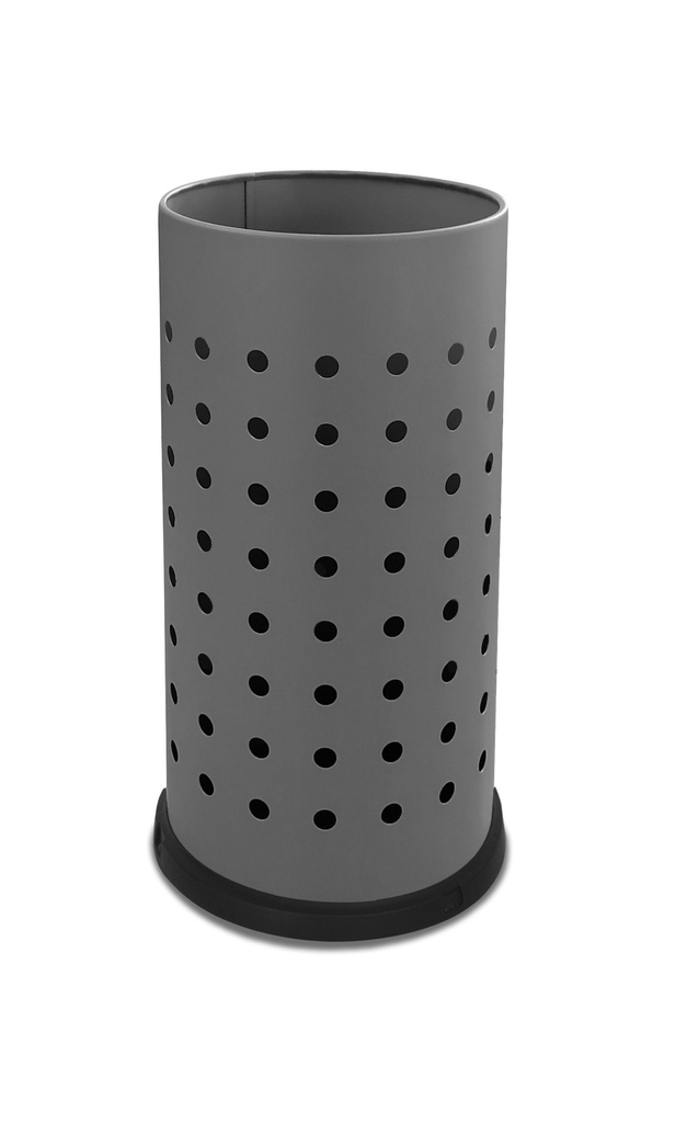 PARAGÜERO PERFORADO STANDARD CON DEPÓSITO INTERIOR 21 L ACERO PINTADO GRIS