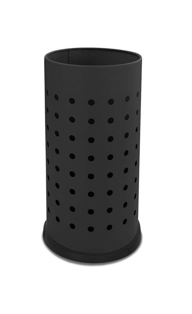 [116N] PARAGÜERO PERFORADO STANDARD CON DEPÓSITO INTERIOR 21 L ACERO PINTADO NEGRO