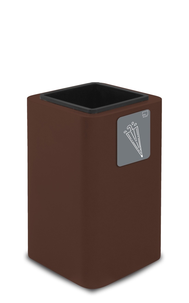 PARAGÜERO PURE CON RECIPIENTE INTERIOR ACERO PINTADO CORTEN