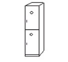 TAQUILLA 323X470X1720 MM, 1 MÓDULO DE 2 PUERTAS