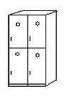 [2722] TAQUILLA 628X470X1720 MM, 2 MÓDULOS DE 2 PUERTAS