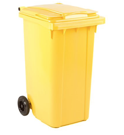 [206013YW] CONTENEDOR BASURA 2 RUEDAS 240 L AMARILLO