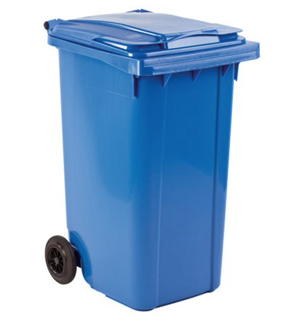 Contenedor De Basura 2 Ruedas  240 L Azul