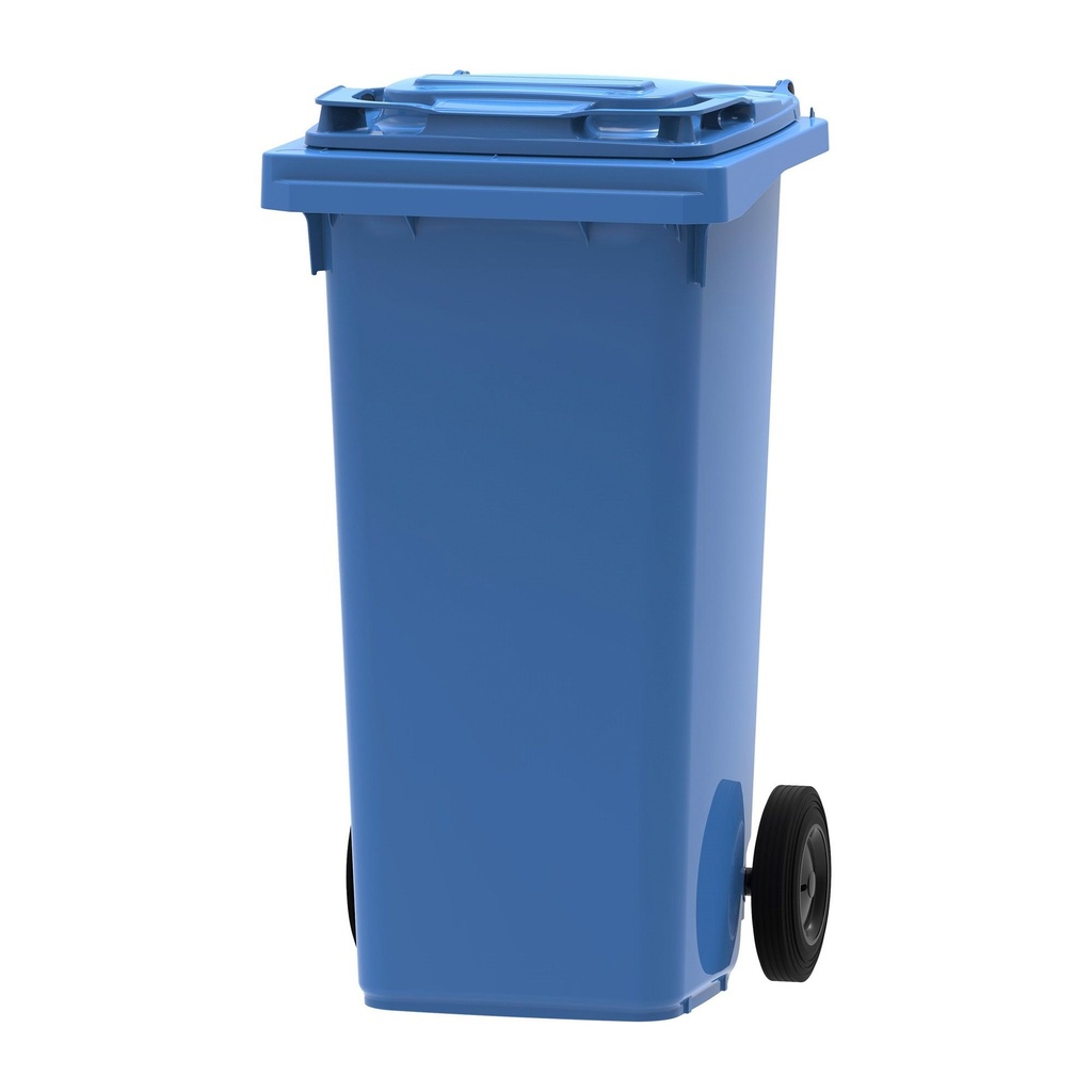 [206012BL] CONTENEDOR DE BASURA 2 RUEDAS 120 L AZUL