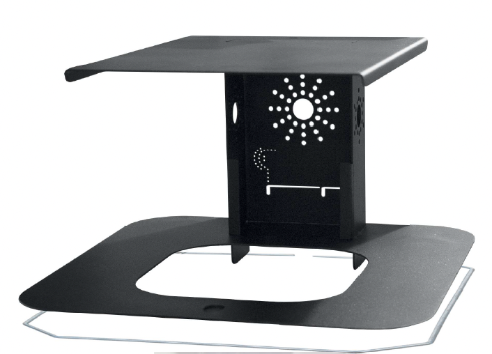 [PU100N-TP] Papelera Cenicero Con Bandeja Pure Para Exterior Cubierto 100L Acero Pintado Negro