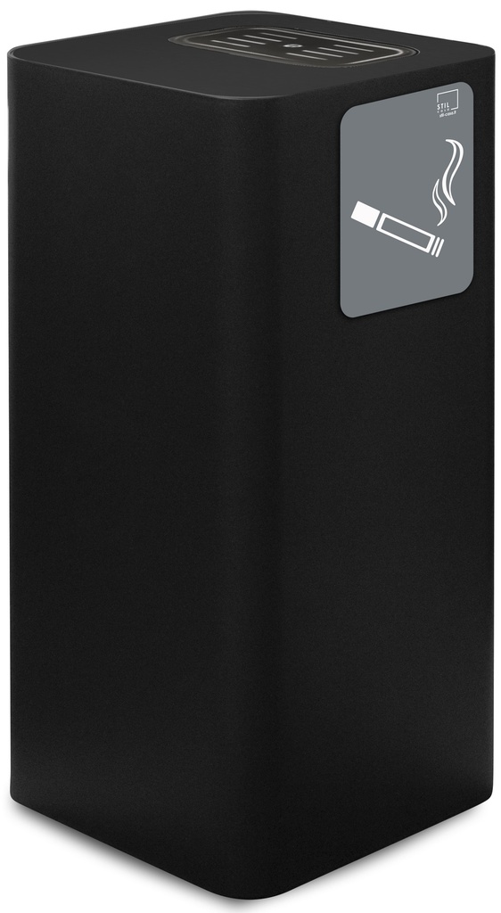Cenicero Pure Acero Pintado Negro