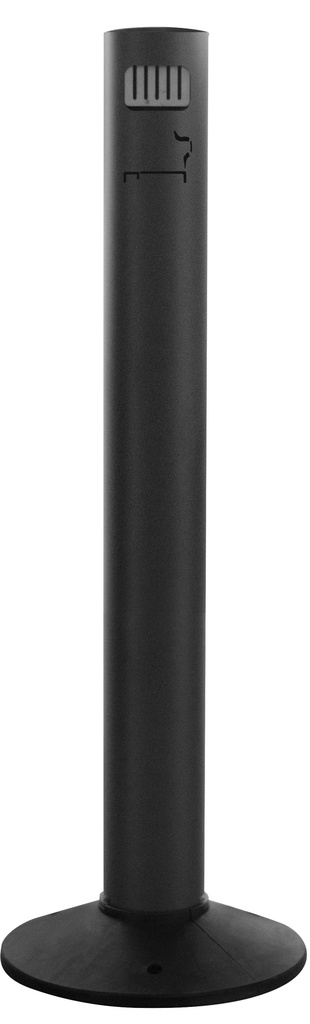 [701N] Cenicero Exterior Columna  Modula Acero Pintado Negro