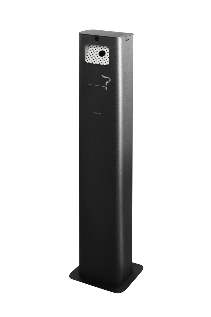 [PTE-N] Cenicero Exterior De Suelo Modula Acero Pintado Negro