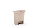 Cubo Slim JIM® de Pedal Frontal 30 L de Resina Beige