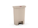Cubo Slim JIM® de Pedal Frontal 50 L de Resina Beige