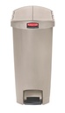 Cubo Slim JIM® de Pedal Lateral de Resina 50 L Beige
