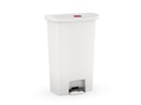 Cubo Slim JIM® de Pedal Frontal 50 L de Resina Blanco