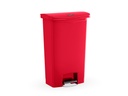 Cubo Slim JIM® de Pedal Frontal 130 L de Resina Rojo