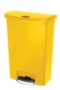 Cubo Slim JIM® de Pedal Frontal de Resina 90 L Amarillo