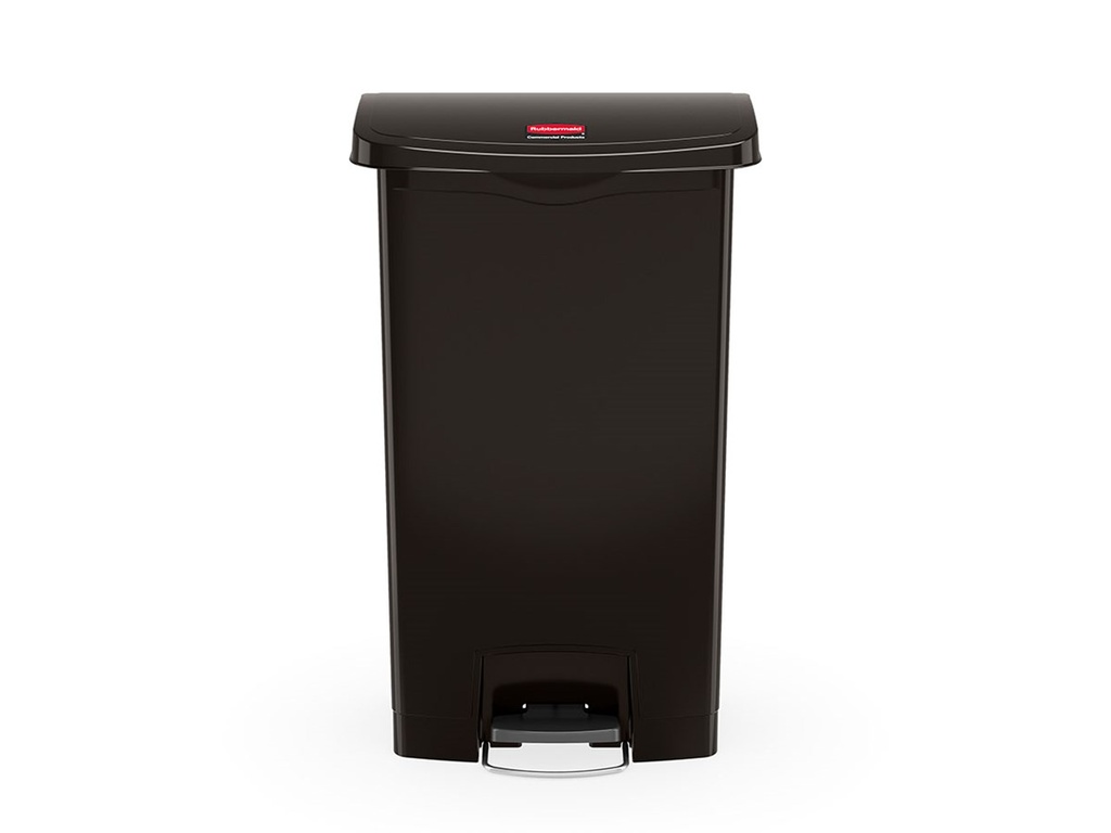 Cubo Slim JIM® de Pedal Frontal 30 L de Resina Negro