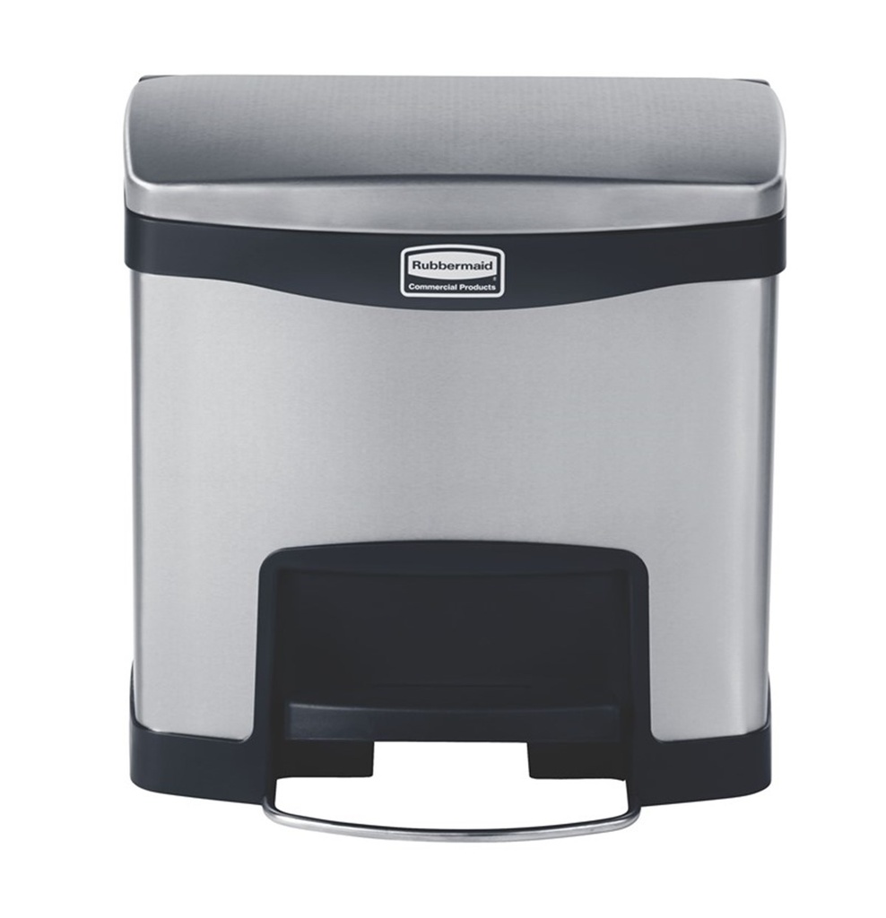 [1901982] Cubo Slim JIM® de Pedal Frontal 15 L de Acero Inoxidable Negro