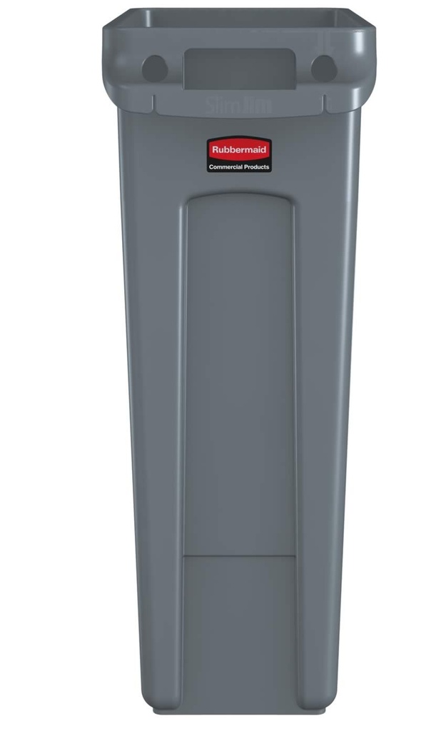 [FG354060GY] CONTENEDOR  SLIM JIM  87 L CON CANALES DE VENTILACIÓN