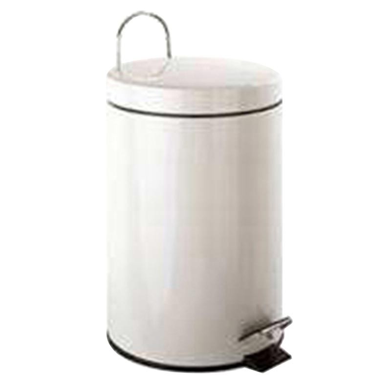 PAPELERA BLANCA 3L CON PEDAL