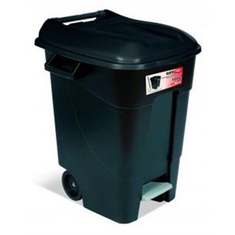 Contenedor De Basura 2 Ruedas  Con Pedal 100 L