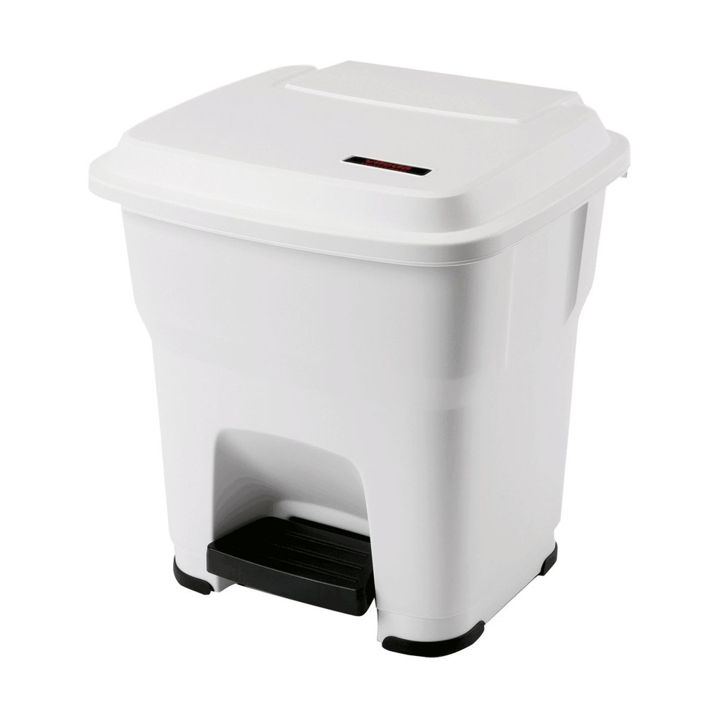 PAPELERA HERA 35 L CON PEDAL BLANCA