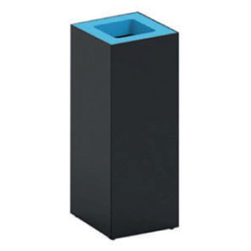 [204508BL] PAPELERA METÁLICA CUBIC PARA RECICLAJE 40 L