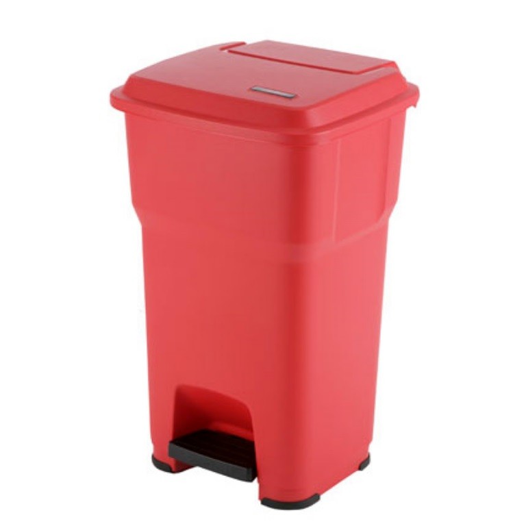 [5260027027] PAPELERA HERA 85 L CON PEDAL ROJA