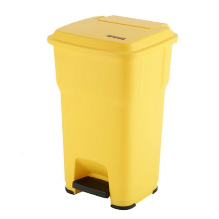 [5260047047] Papelera Hera 85 L Con Pedal Amarilla