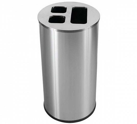 [WB-1271-SSSTL] PAPELERA DE RECICLAJE 30 + 2 X 15 L