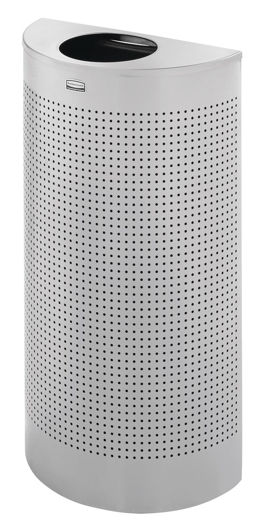 [FGSH12EPLSM] Papelera Silhouettes Semicilíndrico sin Tapa 45 L Plata Metalizada Perforada