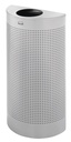 Papelera Silhouettes Semicilíndrico sin Tapa 45 L Plata Metalizada Perforada