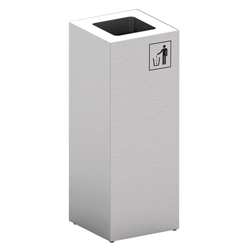 [204507] Papelera Metálico Cubic Para Reciclaje 40 L