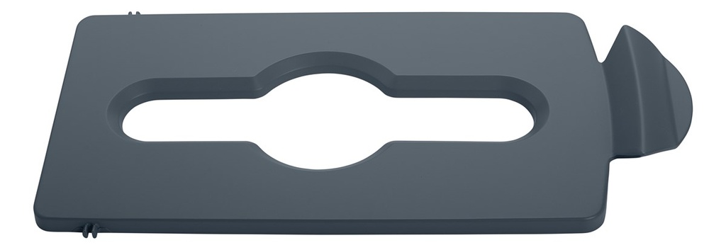 TAPA GRIS PARA RECICLAJE MIXTO PARA CENTROS DE RECICLAJE SLIM JIM