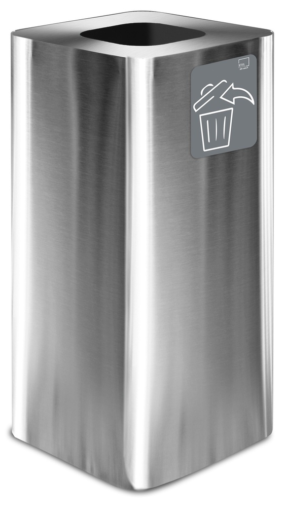 [PU100F-AS02] PAPELERA PURE 100 L ACERO INOX SATINADO