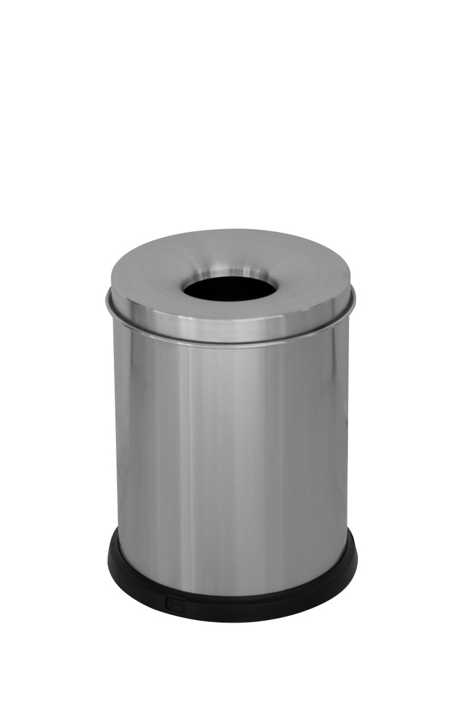 [544AS] PAPELERA IGNÍFUGA STANDARD 15 L ACERO INOX SATINADO