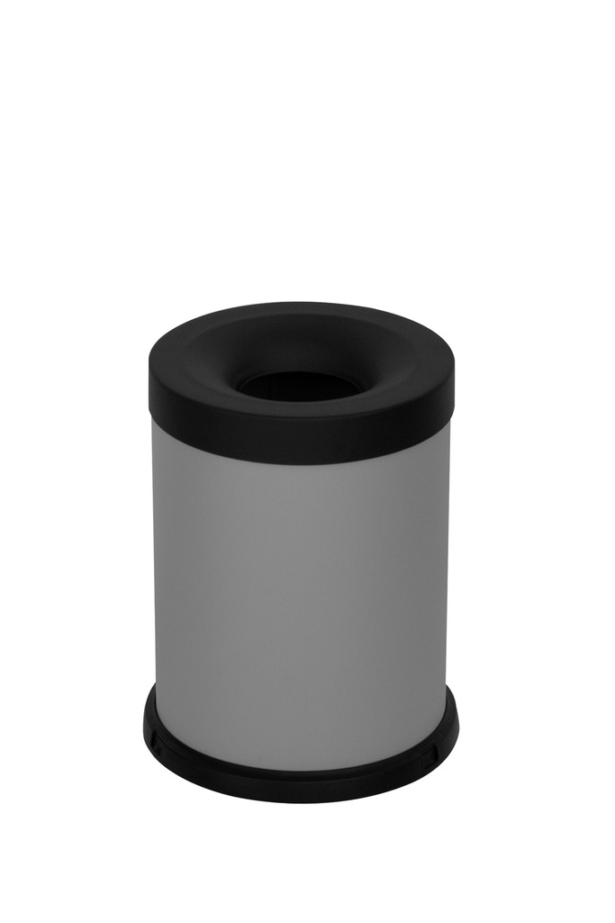 PAPELERA IGNÍFUGA STANDARD 15 L ACERO PINTADO GRIS