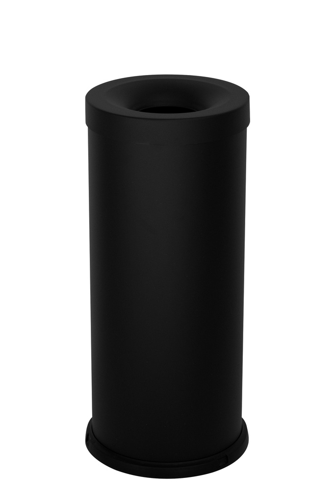 PAPELERA IGNÍFUGA STANDARD 25 L ACERO PINTADO NEGRO