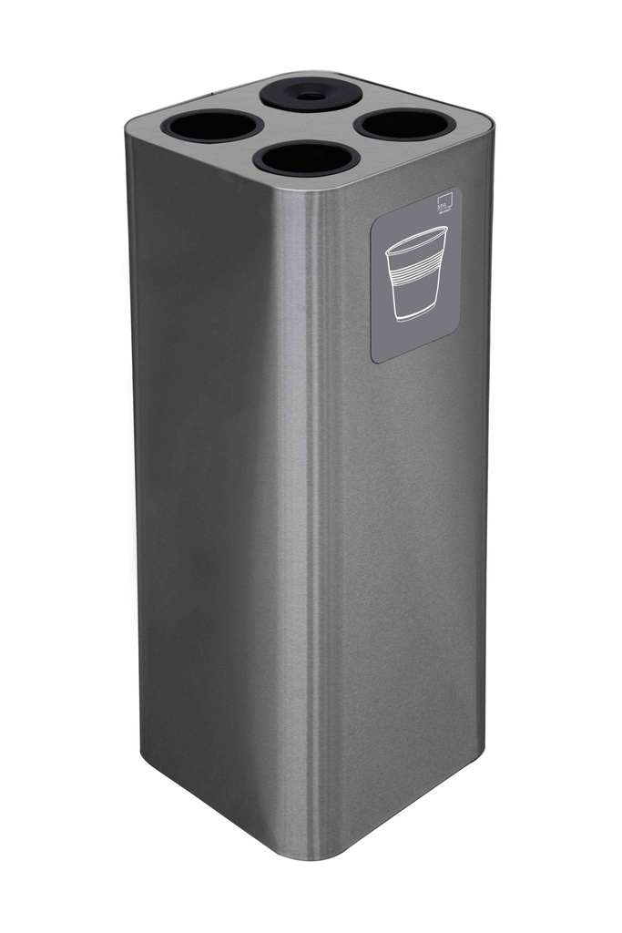 Papelera Pure Para Vasos 60L Acero Inox Satinado