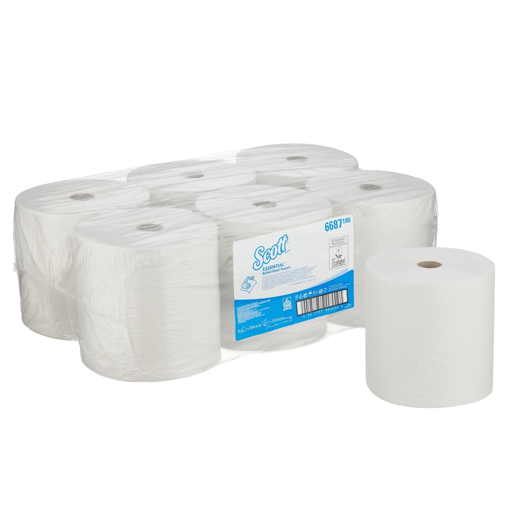 [6687000] Toalla Secamanos En Rollo Blanca Scott Xl 1 Capa