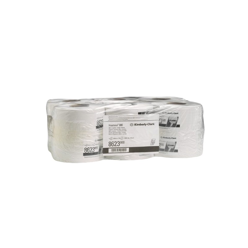 PAPEL HIGIÉNICO JUMBO HOSTESS 300 M MD75 1 CAPA