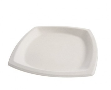 Plato Pulpa Cuadrado Blanco 17 X 17 Cm