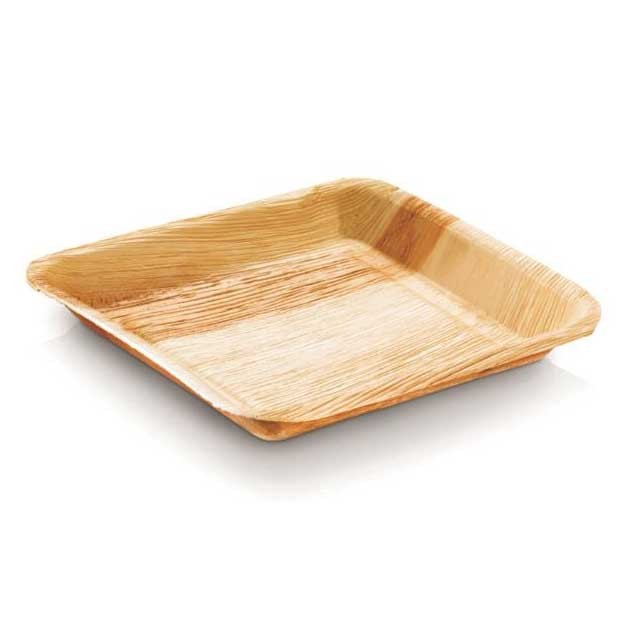 PLATO CUADRADO PALMERA BIO 17 X 17 CM